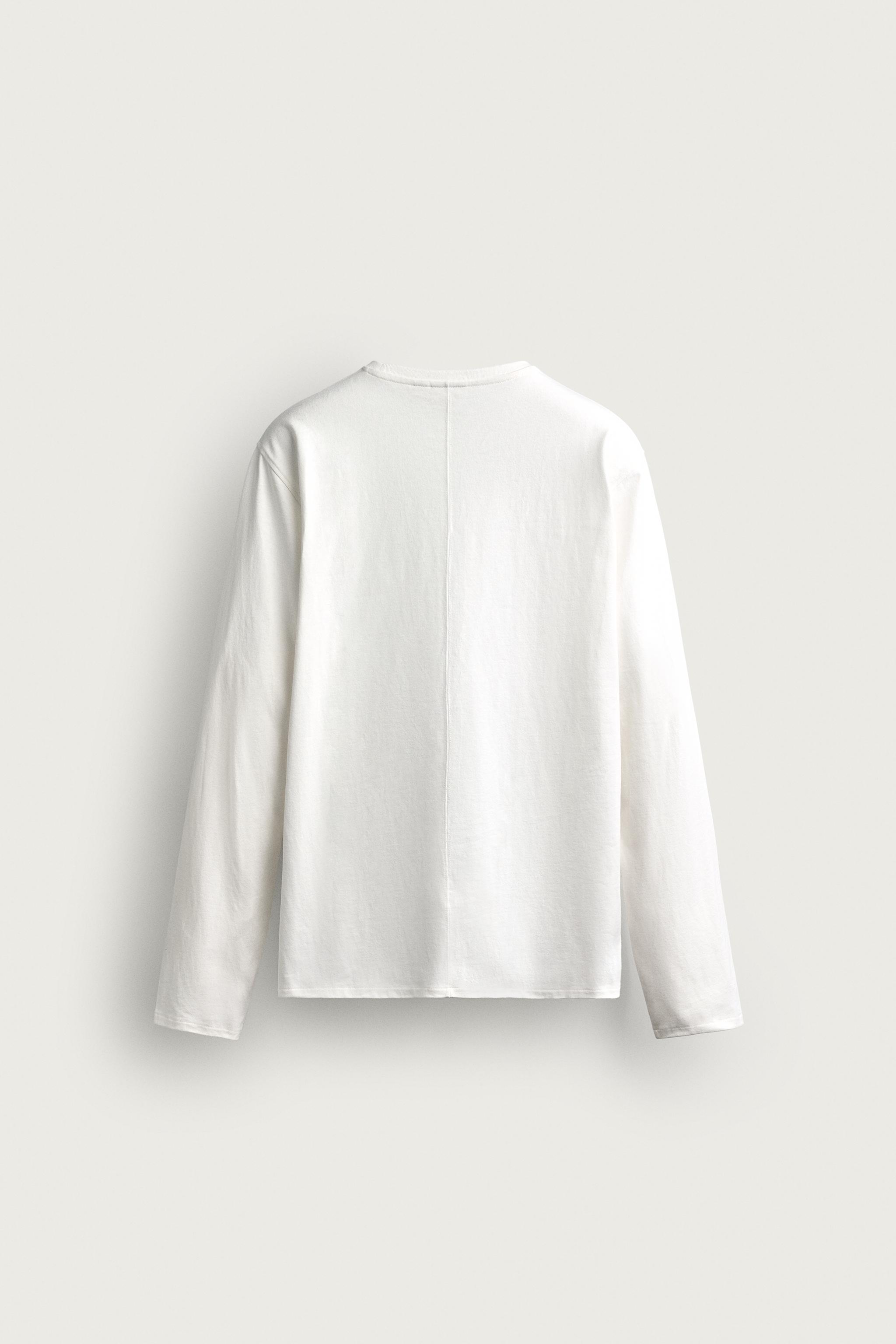 T-SHIRT COUPE DÉCONTRACTÉE MANCHES LONGUES